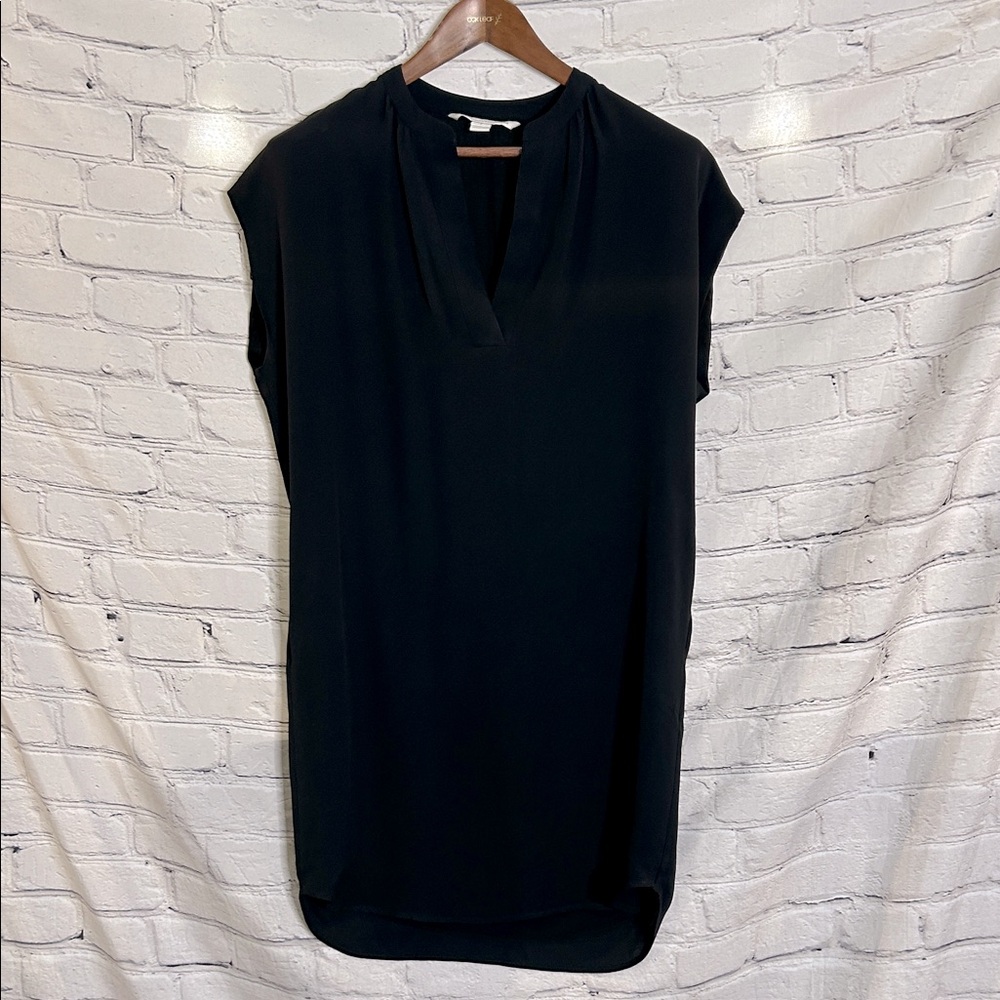 Diane Von Furstenberg Black Sleeveless Silk Dress Size 2 Excellent Condition